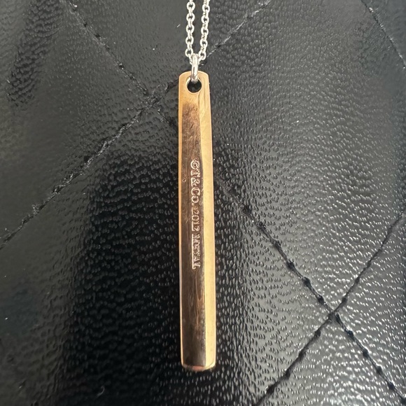Tiffany & Co. Gold Bar Pendant Necklace - Picture 2 of 5